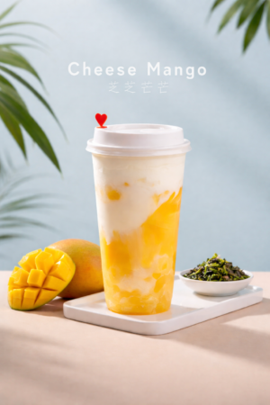 cheese matcha mango