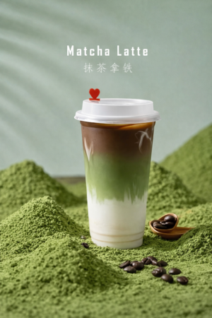 matcha fresa bonbón